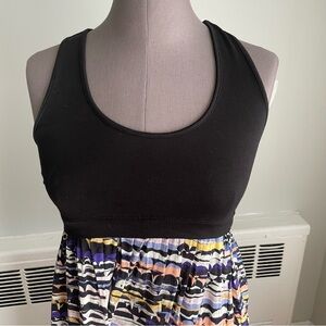 Cynthia Rowley Black and Multicolor racerback tank Maxi Dress